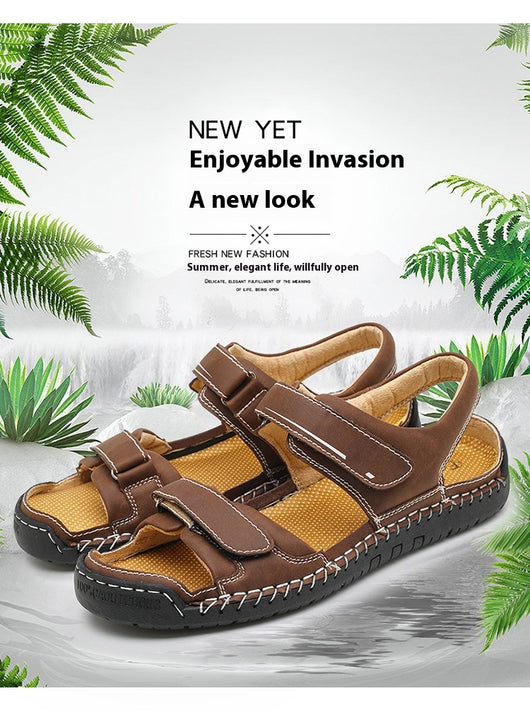 Sandalias de Cuero para Hombre Estilo Casual Moderno - Image 13