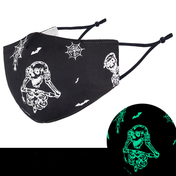 Reusable 3-Layer Luminous 3D Halloween Mask