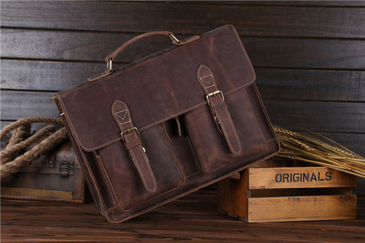 Bolso Messenger de Cuero Crazy Horse - Estilo Vintage Duradero - Image 18