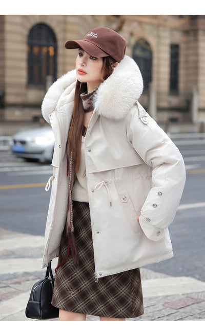 Chaqueta Acolchada Mujer con Cuello de Pelaje y Forro Polar - Image 32