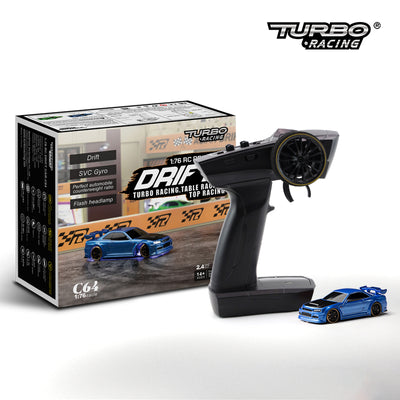 Auto de Carreras RC Turbo Racing 1vs76 C64 con Giroscopio y Control Proporcional Total - Image 7
