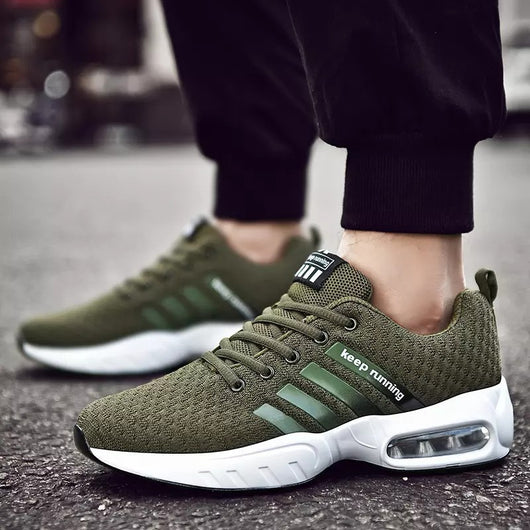 Zapatillas Running Tejidas Transpirables con Malla Voladora