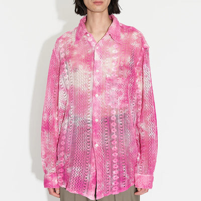 Camisa Casual Hombre con Encaje Hueco y Drapeado Elegante - Image 16