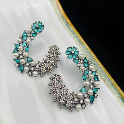 Aretes de Aro Cobre con Diseño C y Cierre de Botón - Image 9