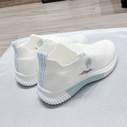 Zapatillas Deportivas Flyknit Blancas Transpirables - Malla Fresca para Verano - Image 15