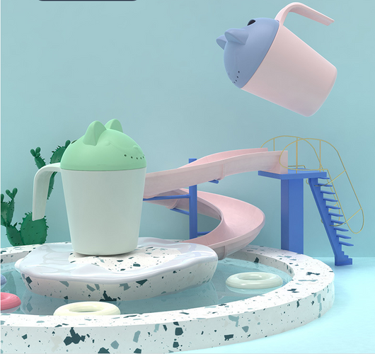 Taza y Cuchara para Baño del Bebé - Kit de Higiene Infantil