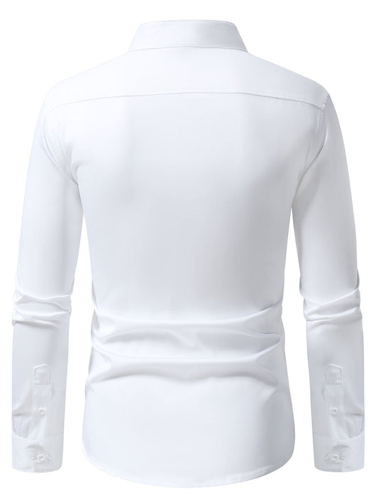 Camisa Casual de Manga Larga con Bordados para Hombre - Image 17