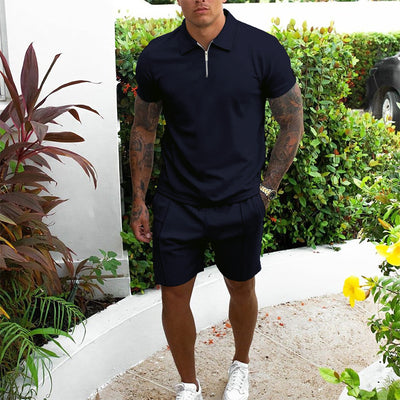 Conjunto Casual de Pantalones Cortos y Camiseta para Hombre - Image 14