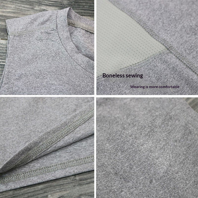 Camiseta de Entrenamiento sin Mangas Elástica de Hombros Anchos de Secado Rápido para Hombre - Image 15