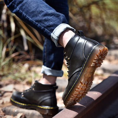 Botas Martin Hombre Corte Medio Estilo Británico Versátiles - Image 10