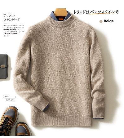 Suéter de Cuello Redondo en Cashmere Premium para Hombre - Image 14