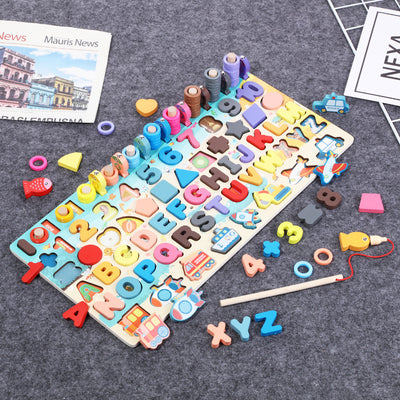 Juguetes Montessori de Madera: Tablero Educativo y Pesca Magnética para Bebés 1-3 Años - Image 10