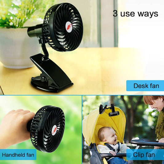 Ventilador Portátil Recargable USB con Pinza Silencioso 4 Aspas - Ventilador para Cochecito Bebé - Image 2