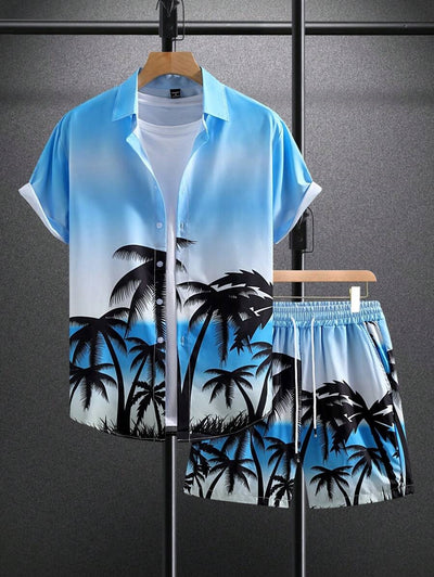 Conjunto Hombre Impresión 3D - Camisa y Shorts Holgados - Image 39