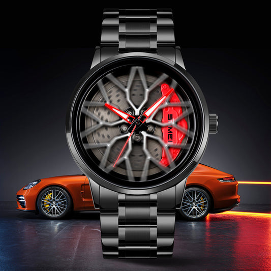 Reloj Elegante para Hombre con Diseño Personalizado de Rueda