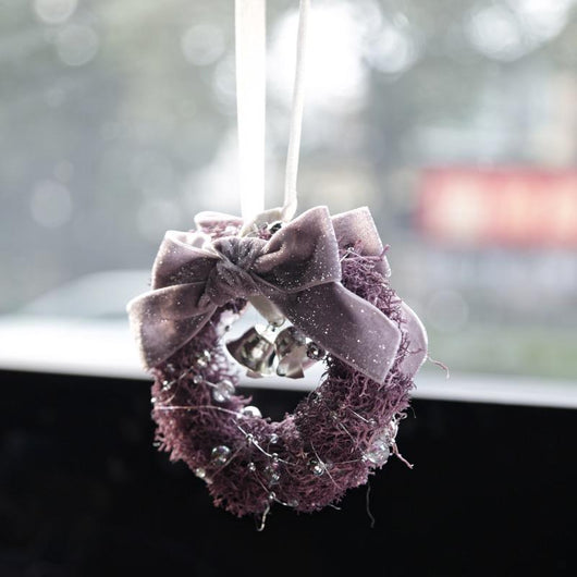 Ambientador Floral Preservado Estilo Mori para Auto - Diseño Morado Artesanal - Image 3