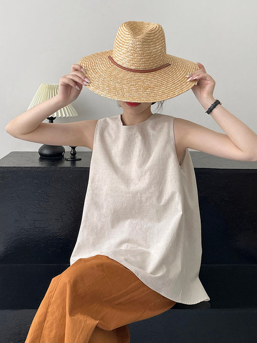 Blusa Suelta sin Mangas Largo Medio - Image 19