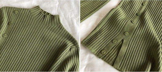 Suéter Coreano Cuello Alto Medio Oversize - Image 10