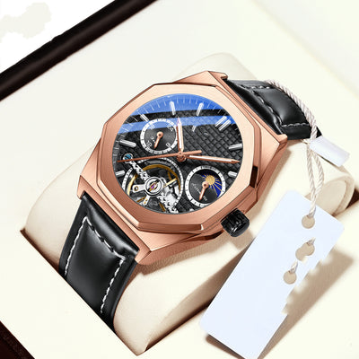 Reloj Mecánico Flywheel Sol Luna Estrellas - Image 7