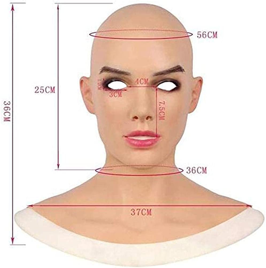 Máscara de Látex para Cosplay Halloween - Accesorio Calvo Profesional - Image 8