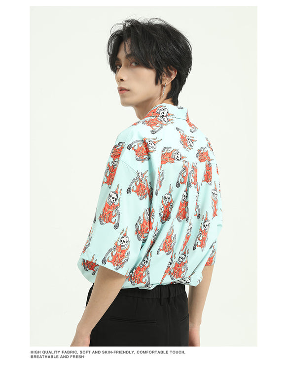 Playera con Estampado de Calavera