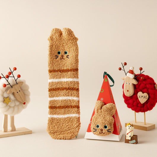 Calcetines Tubulares Suave con Diseño Tridimensional Animado para el Hogar - Image 51