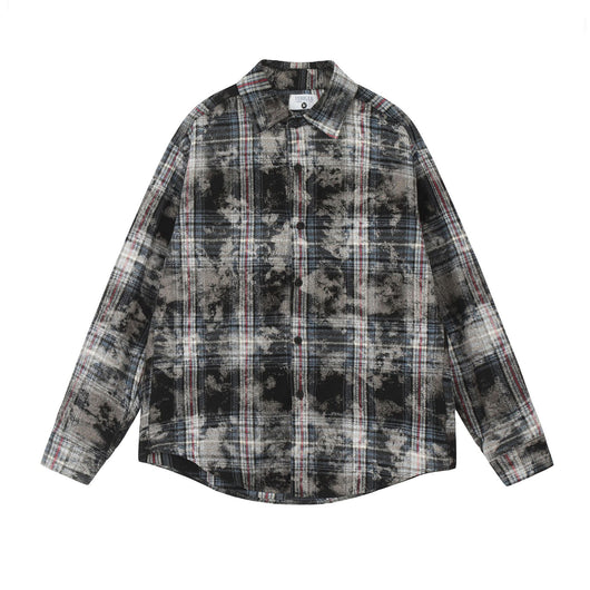 Camisa Cuadros Estilo Retro Americano con Estampado Vintage - Image 22