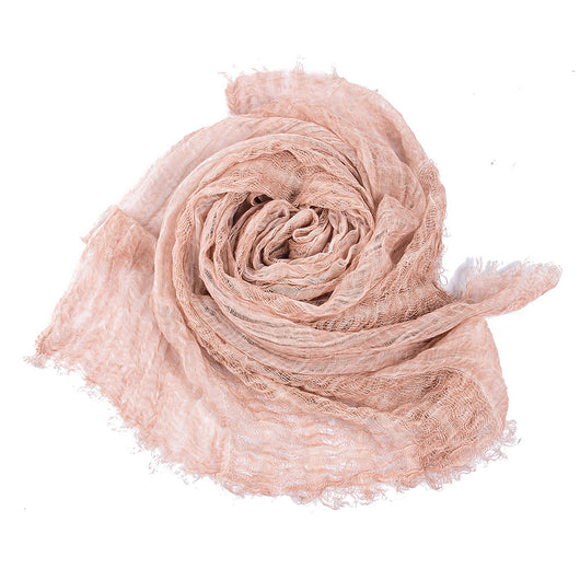 Bufanda de Lino Liso Estilo Retro con Borlas para Mujer - Image 9