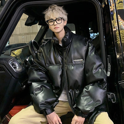 Chaqueta Acolchada de Algodón Grueso Estilo Urbano Americano para Hombre - Image 14