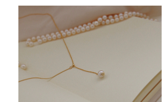 Cadena de suéter con perlas elegante - Image 5
