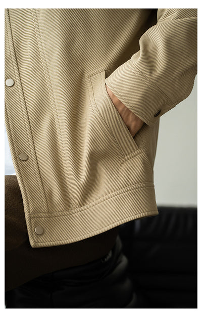 Chaqueta de Trabajo Profesional con Cuello Texturizado en Twill para Hombre - Image 18