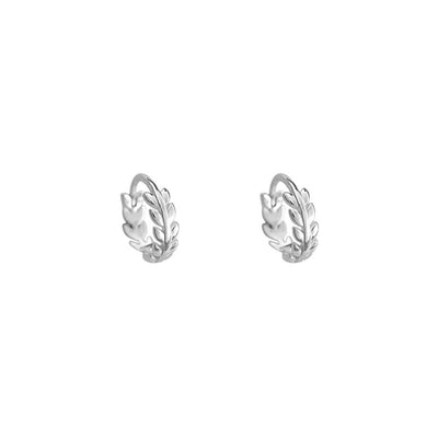 Aros de Hoja de Oliva Minimalistas para Mujer - Diseño Delicado - Image 5