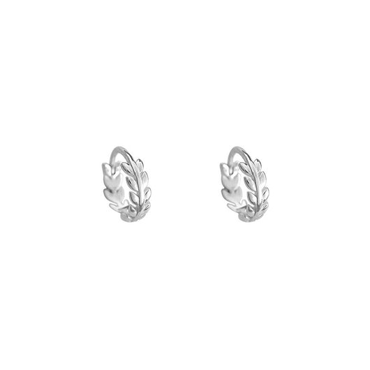 Aros de Hoja de Oliva Minimalistas para Mujer - Diseño Delicado - Image 5