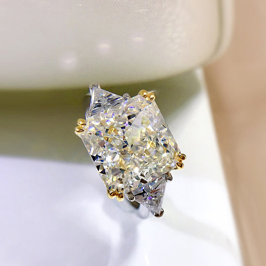 Anillo de Diamante Carbono Alto Estilo Europeo Americano - Image 4