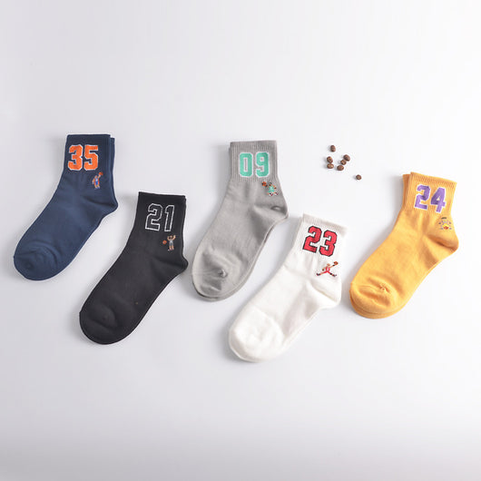 Calcetines Deportivos Alfabeto para Hombre y Mujer - Otoño e Invierno - Image 18