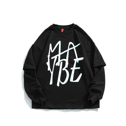 Sudadera Casual Hombre Cuello Redondo Estampado Alfabético - Image 6