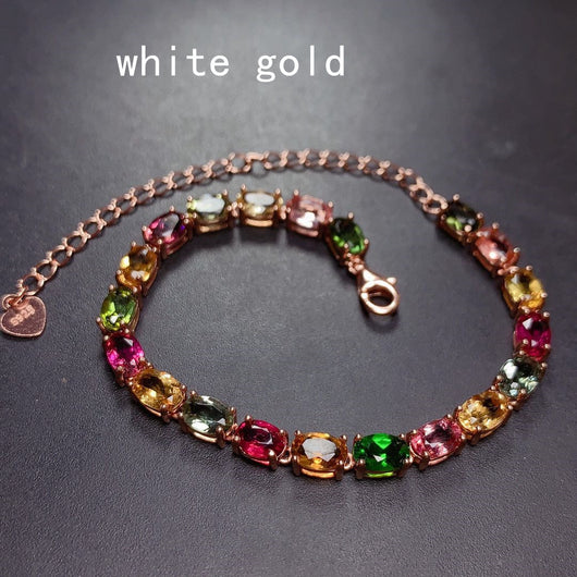 Pulsera de Turmalina Multicolor Natural para Mujer con Cristales Genuinos - Image 6
