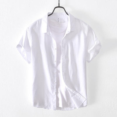 Camisa Casual de Algodón y Lino para Hombre - Image 6