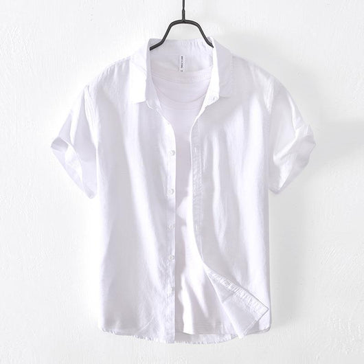 Camisa Casual de Algodón y Lino para Hombre - Image 6