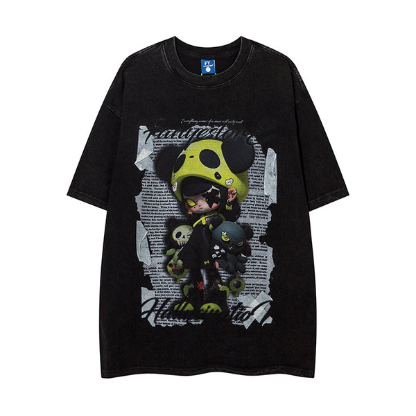 Camiseta Estampada Cartoon Depresivo para Hombre