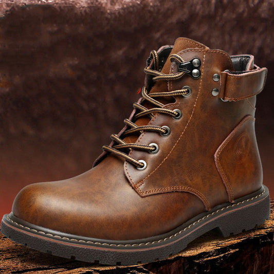 Botas Martin Forradas de Fleece para Hombre - Estilo Británico Casual