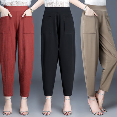 Pantalones Harem Mujer Cintura Alta Estilo Casual Bloomers - Image 10