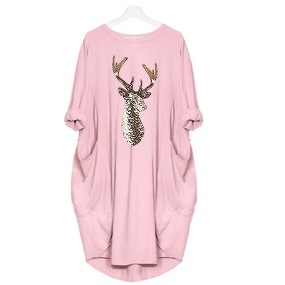 Vestido Navideño Cuello Redondo Otoño Invierno - Image 6