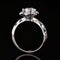 Genuine Moissanite Luxury Inlaid Romantic First Snow Diamond Ring 520plum blossoms 1carat Size9