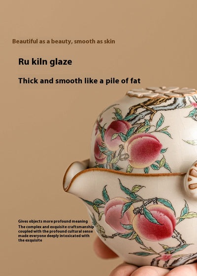 Juego de Té Viajero Horno Ru Nueve Melocotones - Image 23