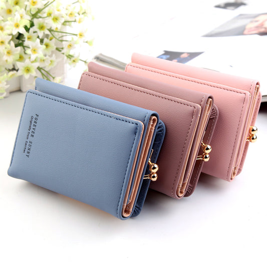 Billetera Compacta para Mujer - Cartera Vertical Minimalista Tridoble