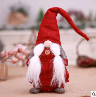 Muñeco Navideño Europeo sin Rostro - Decoración de Anciano Barbudo - Image 8