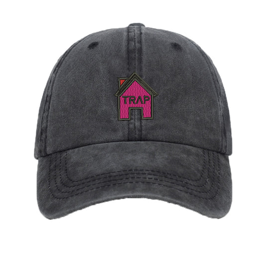 Gorra de Béisbol de Algodón Lavado con Bordado Trap House - Image 3