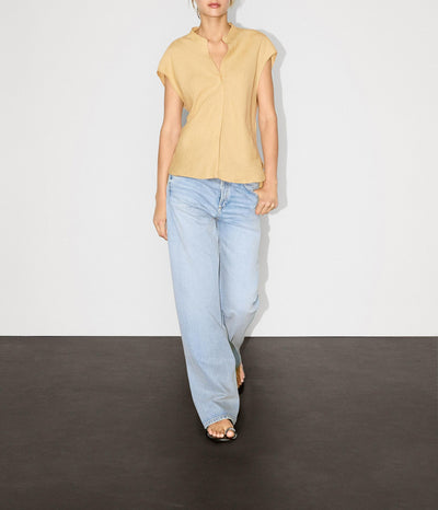 Blusa Lino Puro Cuello V Sin Mangas - Estilo Old Money Minimalista - Image 30