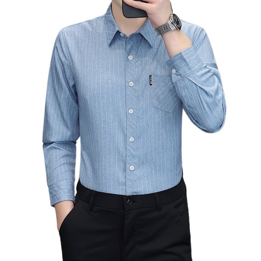 Camisa Slim Fit a Rayas Versátil para Joven - Image 5